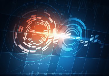 Ses ekolayzer arka plan. Karışık teknik