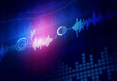 Ses ekolayzer arka plan. Karışık teknik