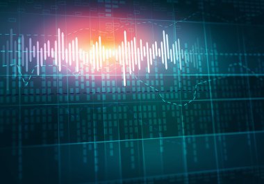 Ses ekolayzer arka plan. Karışık teknik