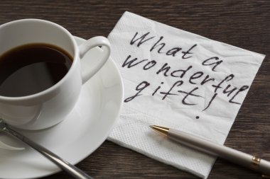 Peçeteye yazılı ifade