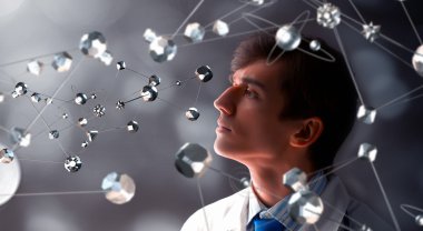 Erkek doktor ve yeni teknolojiler. Karışık teknik