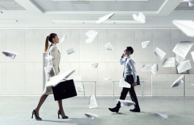 Meşgul ofis hayat. Karışık teknik