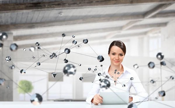 Tecnologías de trabajo y conexión. Medios mixtos — Foto de Stock