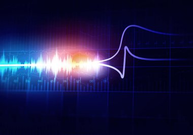 Ses ekolayzer arka plan. Karışık teknik