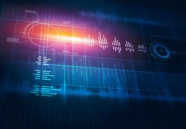 Ses ekolayzer arka plan. Karışık teknik