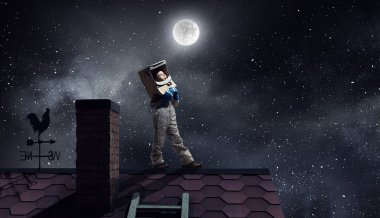 Astronot olmak ve uzay için uç. Karışık teknik