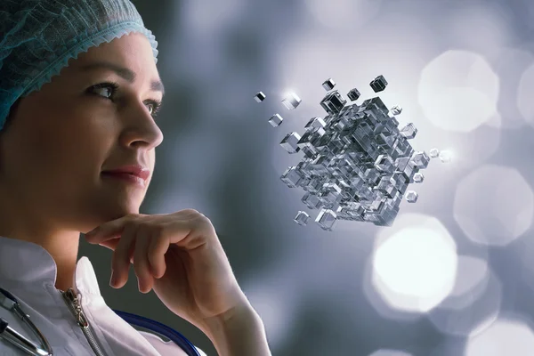 Innovative technologies in science and medicine . Mixed media — Stock Photo, Image