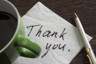 Peçeteye yazılan mesaj