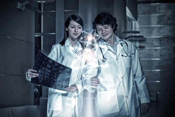 Innovative technologies in science and medicine . Mixed media — Stock Photo, Image