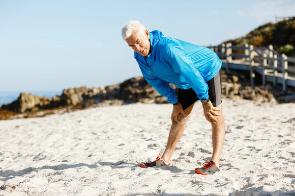 stock image Athlete man tired after long running