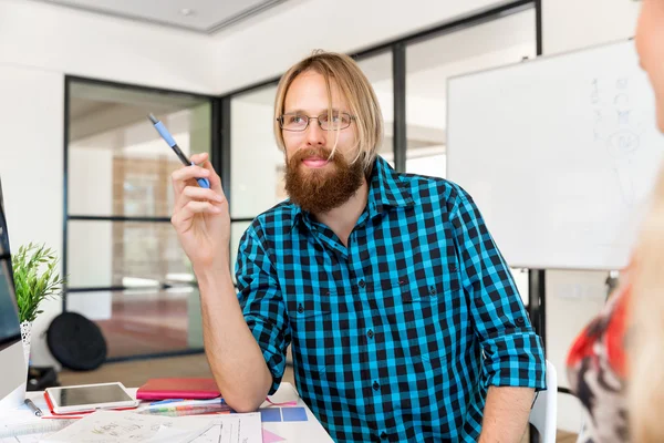 Young man working in office — Stock Photo, Image