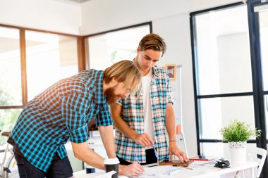 Masada iki Ofis çalışanları