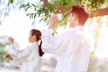 İnsanlar Park Thai chi