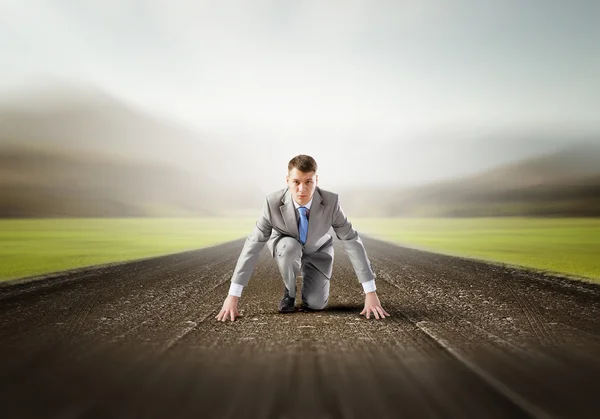 Está decidido a empezar ahora. Medios mixtos — Foto de Stock