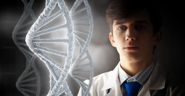 Genetik ve tıp kavramı. Karışık teknik — Stok fotoğraf