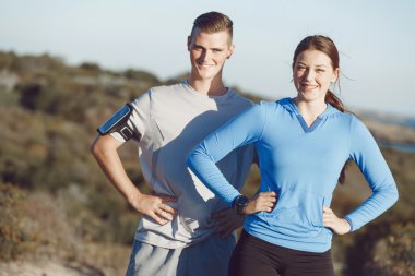 Plaj birlikte eğitim genç Çift