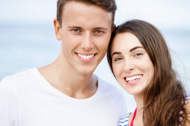 plaj romantik genç Çift