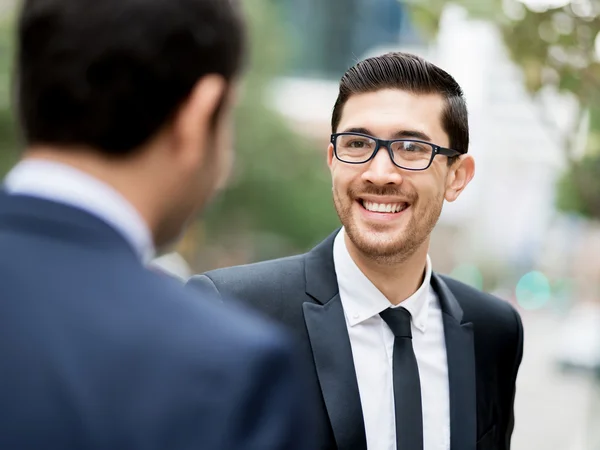 Portrait of handsome businessman outdoor — Stock Photo, Image