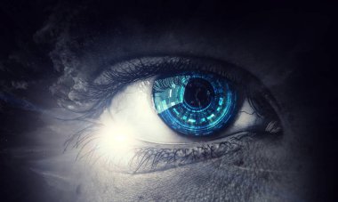 İnsan gözünün makro görüntüsü