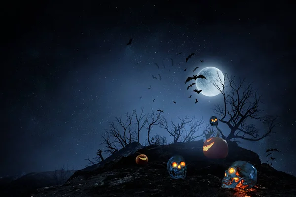 Immagine spettrale di Halloween. Mezzi misti — Foto Stock