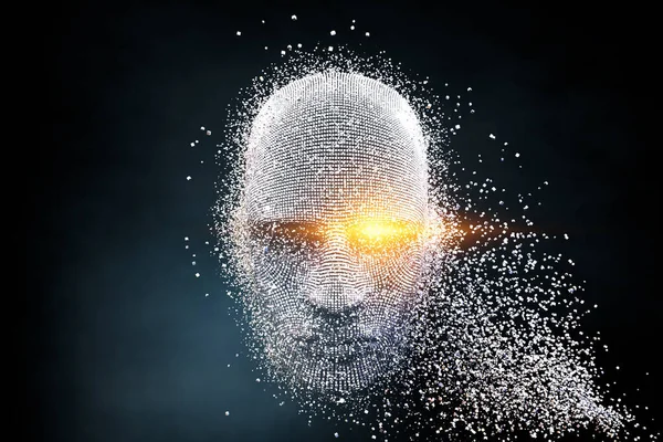 Virtuell verklighet och begreppet artificiell intelligens — Stockfoto