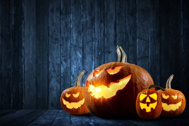 Balkabaklı Cadılar Bayramı tasarımı. Karışık ortam