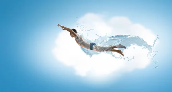 Profi-Schwimmer auf einer Welle — Stockfoto