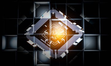 Yenilikçi teknoloji imajı. Karışık ortam