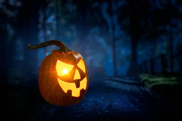 Halloween design with pumpkins . Mixed media — Stock Photo, Image