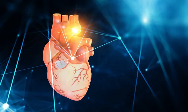 Innowacyjna koncepcja medycyny. Symbol serca — Zdjęcie stockowe