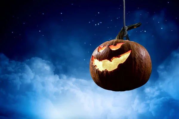 Halloween design med pumpor. Blandade medier — Stockfoto