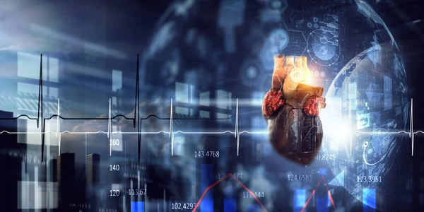 Medicina moderna. Cardiologia. Meios mistos — Fotografia de Stock