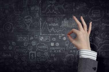 Tamam sembolünün işareti. Karışık ortam