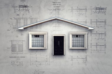 Emlak konsepti. Karışık ortam