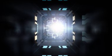 Teknoloji ve yenilik kavramı. Karışık ortam