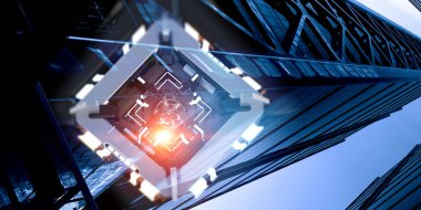 Teknoloji ve yenilik kavramı. Karışık ortam