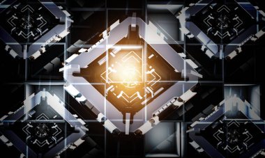 Teknoloji ve yenilik kavramı. Karışık ortam