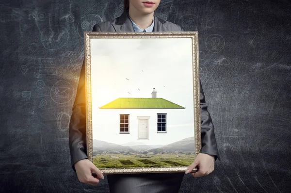 Real estate concept . Mixed media — Stock Photo, Image