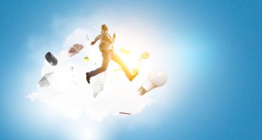 İşadamı havaya zıplıyor