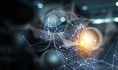 Yenilikçi teknoloji imajı. Karışık ortam