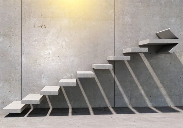 Les escaliers comme symbole de croissance et de défis — Photo