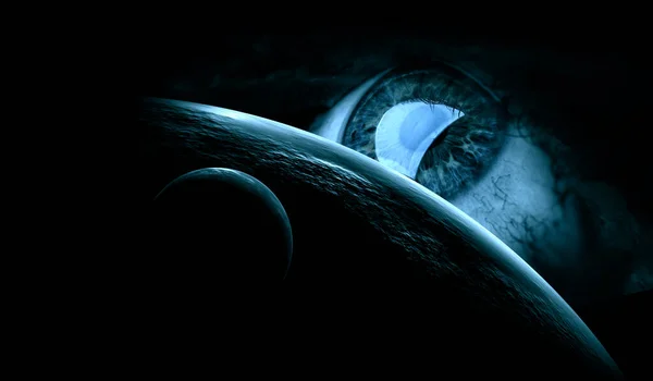 Human eye and space. Elements of this image furnished by NASA. — Stock Photo, Image