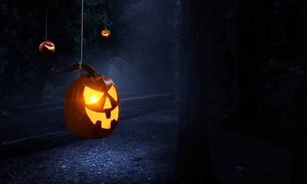 Läskig halloweenbild. Blandade medier — Stockfoto