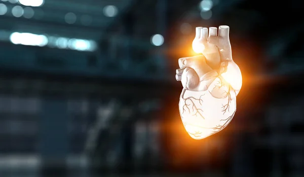 Концепція інноваційної медицини. Символ серця — стокове фото