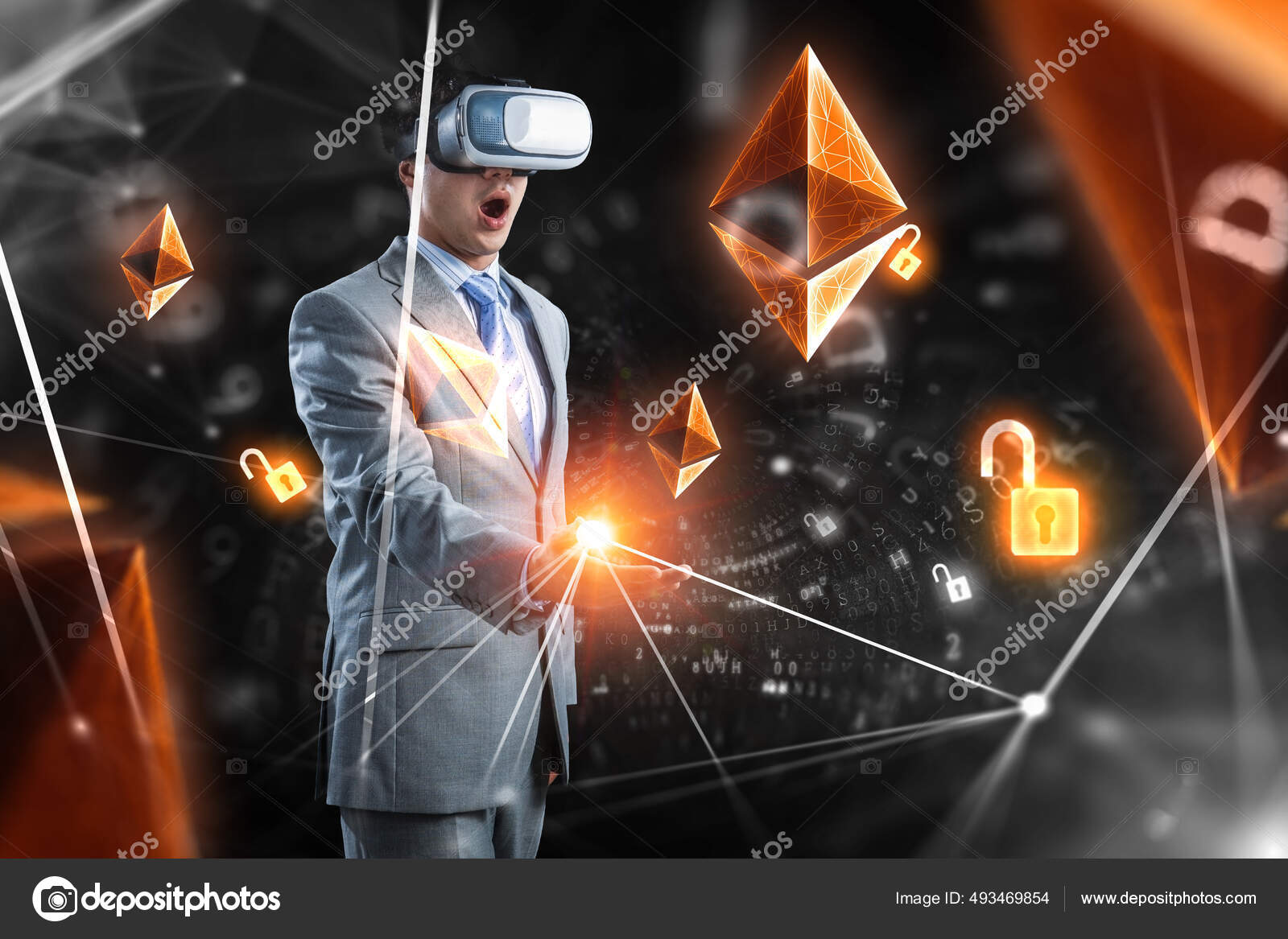 Expérience de réalité virtuelle. Technologies du futur. Techniques