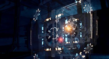 Teknoloji ve yenilik kavramı. Karışık ortam