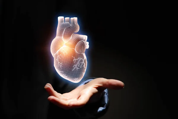 Concept de médecine innovante. Symbole cardiaque — Photo