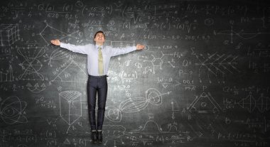 İş adamı geçmişine karşı. Karışık ortam