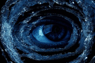 İnsan gözünün makro görüntüsü