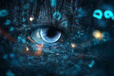 Soyut yüksek teknoloji göz konsepti